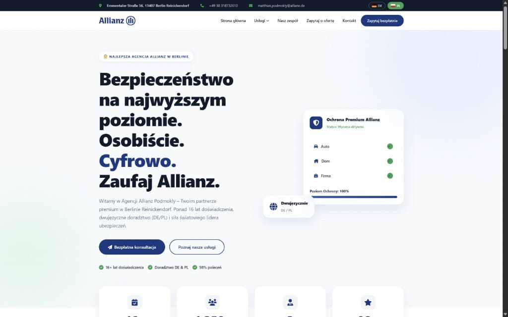 Zrzut ekranu: Agencja Allianz Podmokły